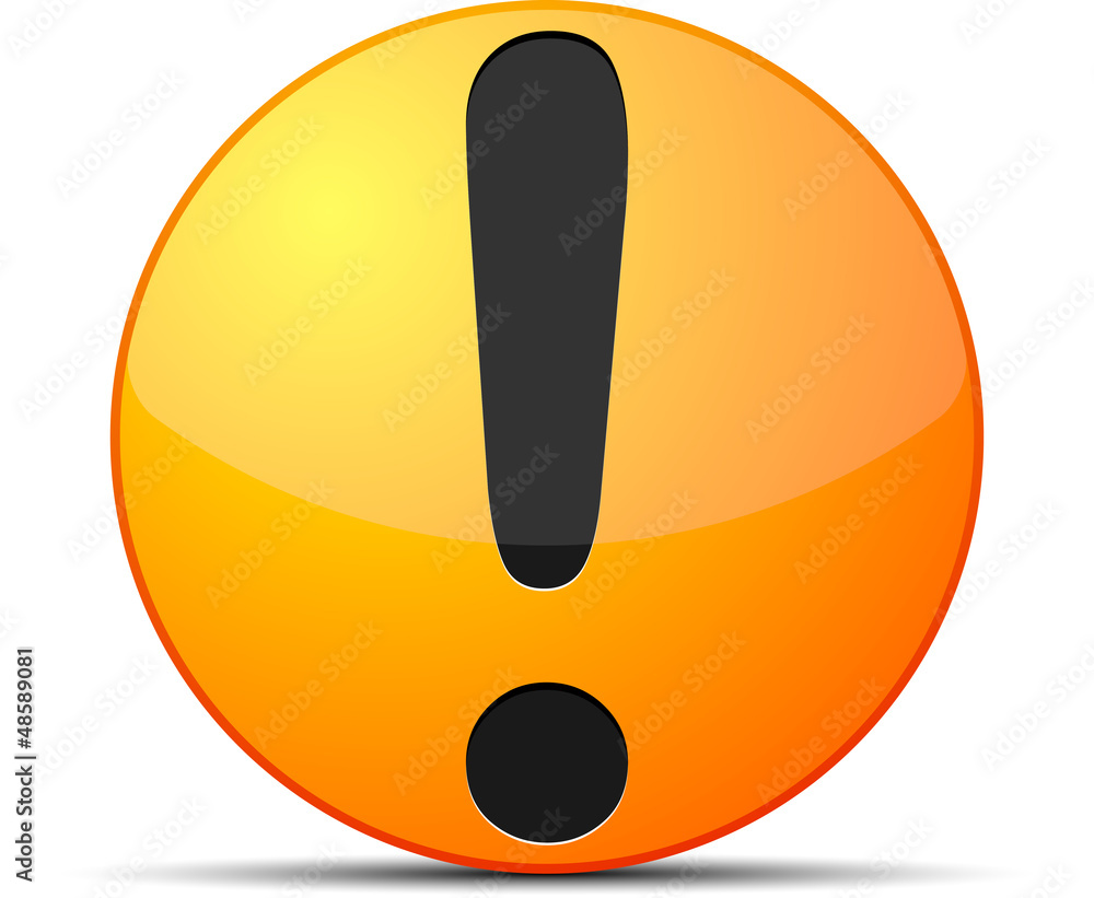 Exclamation danger sign Exclamation danger sign