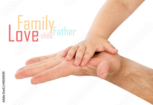 baby hand with father's hand