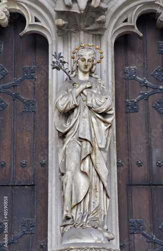 Kosice - Virgin Mary from portal of Saint Elizabeth cathedral