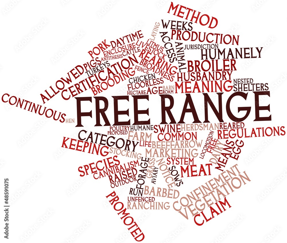 Fototapeta premium Word cloud for Free range