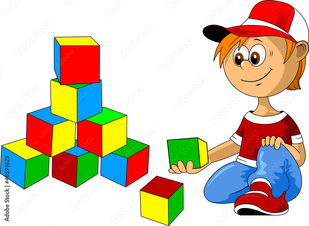 boy with blocks boy with blocks