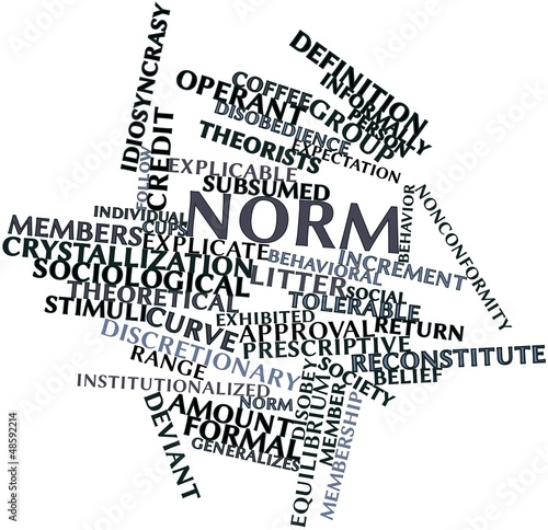 Fotografi Word cloud for Norm