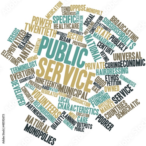 Word cloud for Public service