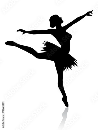Ballerina in Arabesque Haltung – Vektor und freigestellt