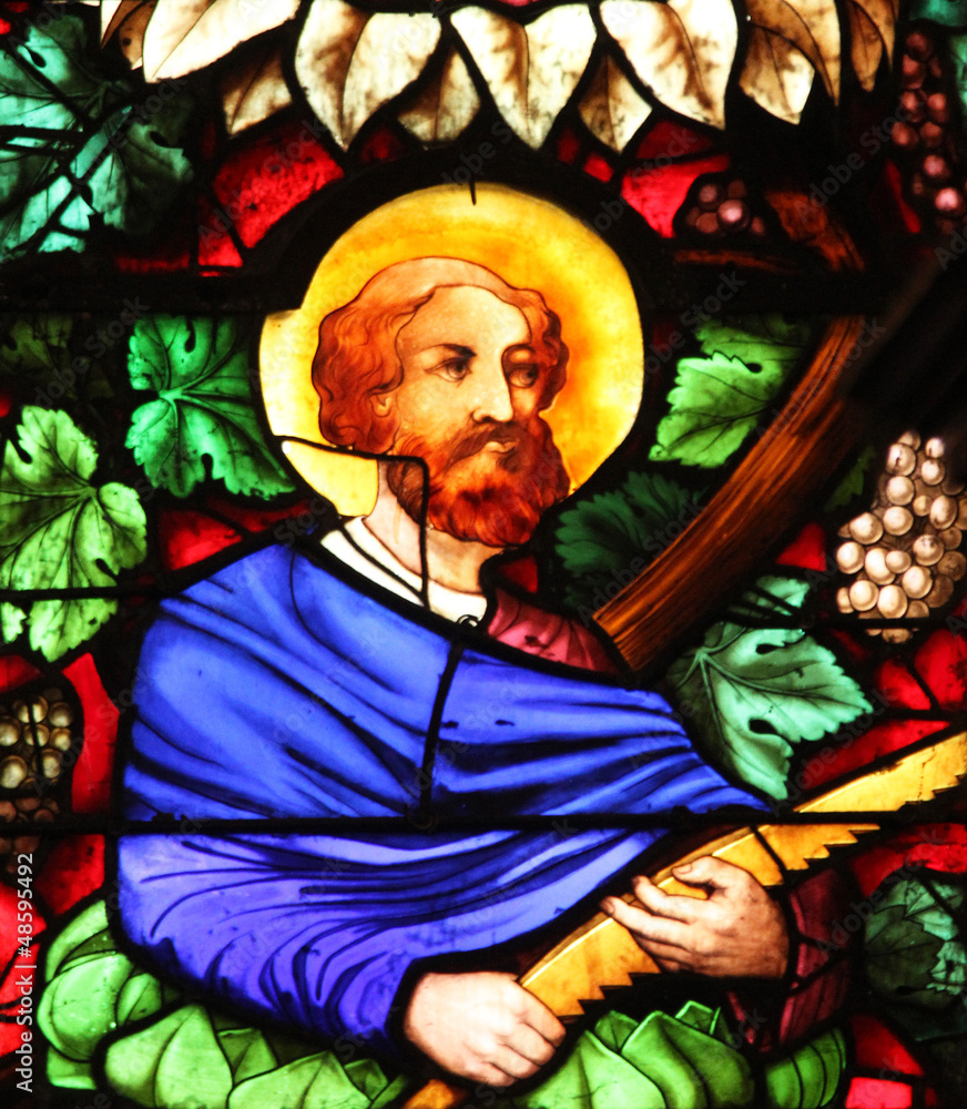 Apostle, stained glass, St Germain-l'Auxerrois church, Paris