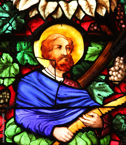 Apostle, stained glass, St Germain-l'Auxerrois church, Paris