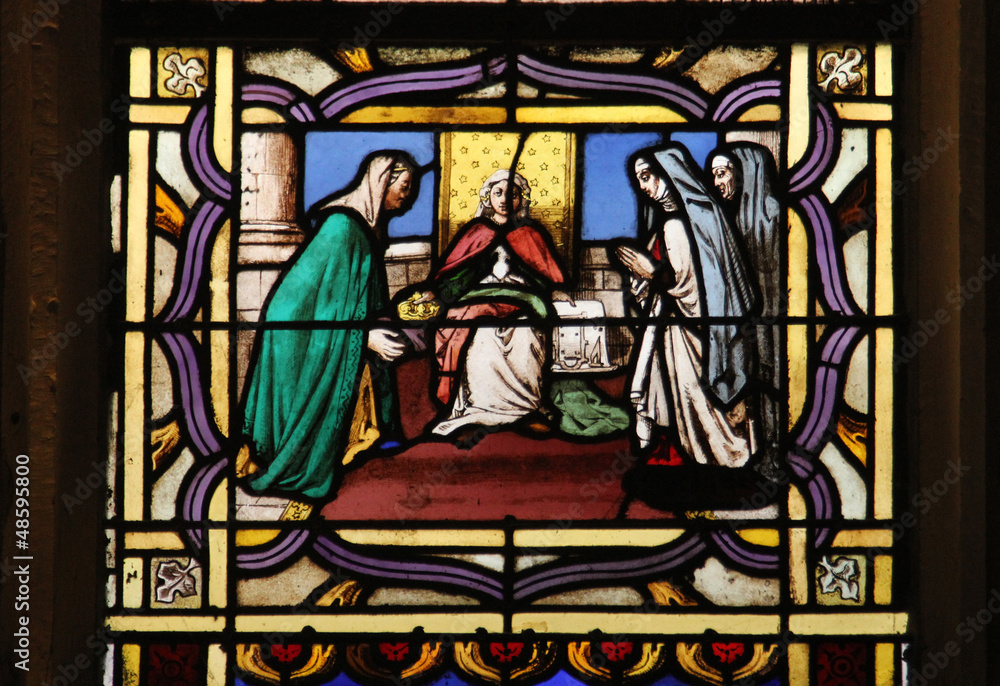 Stained glass, Saint Germain-l'Auxerrois church, Paris