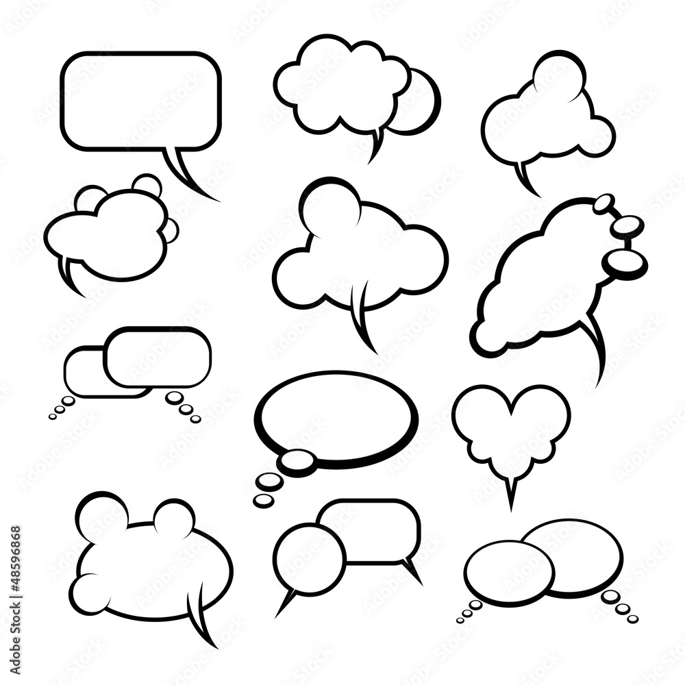Comics style speech bubbles / balloons on background Comics style speech bubbles / balloons on background