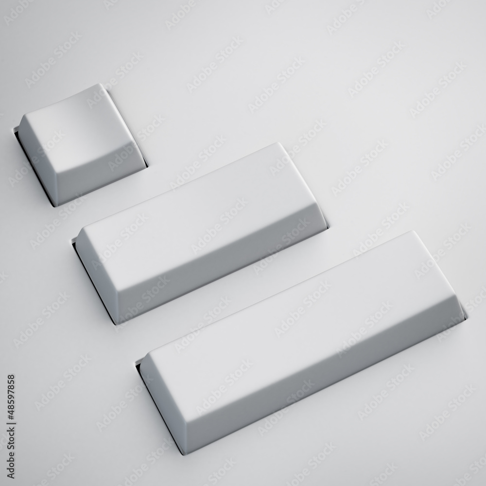 Three blank keys Three blank keys