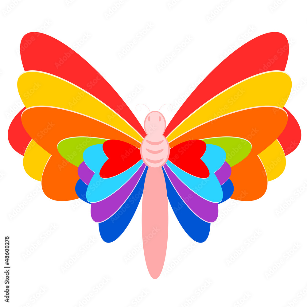 Naklejka premium Colorful butterfly vector