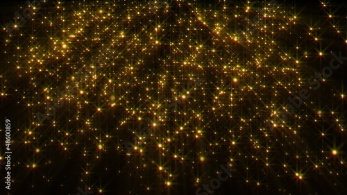 Snow particles gold