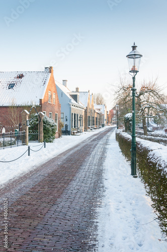 Winter in a historic Dutch village