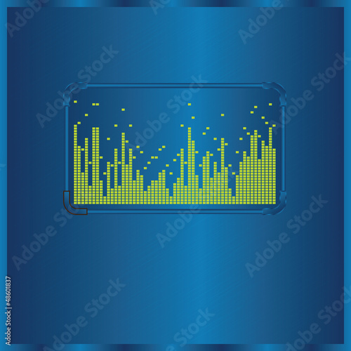Vector background with spectrum analyzer