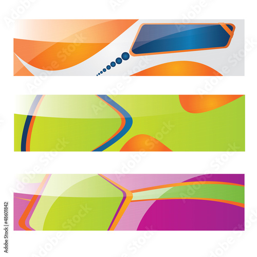 Vector Web2 website banner set