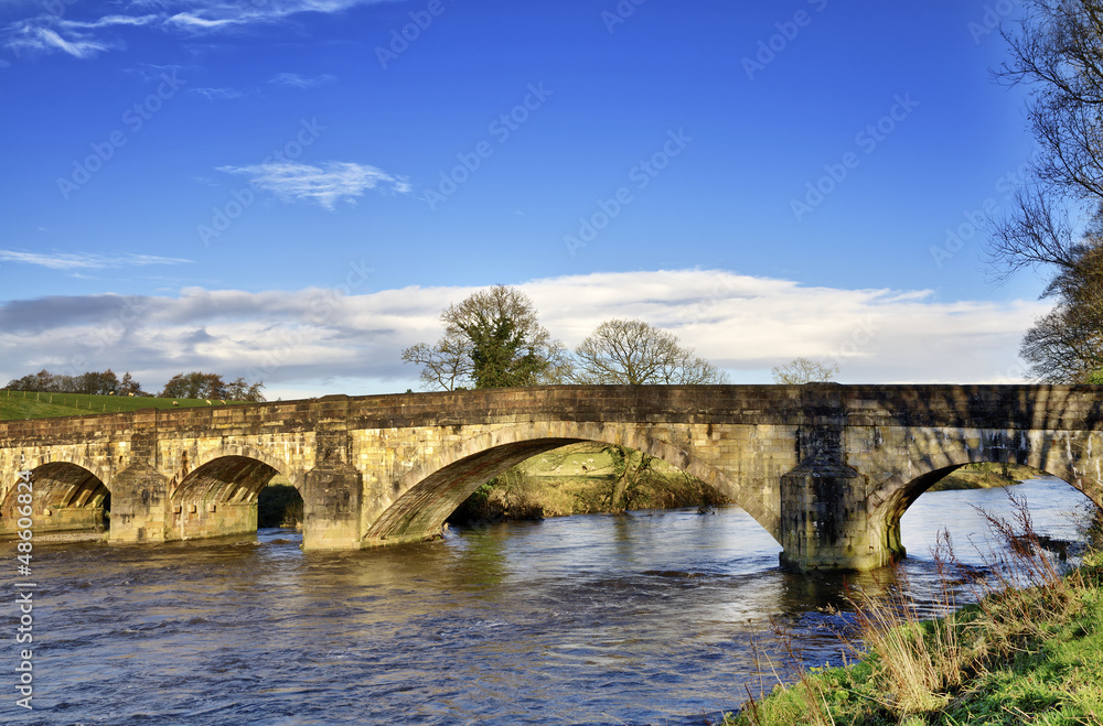 View of Eadsford Bridge, Clitheroe.