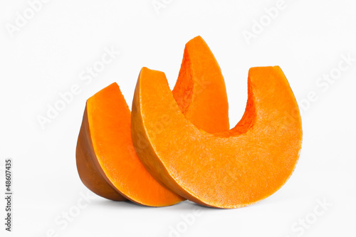 Two slices of pumpkin