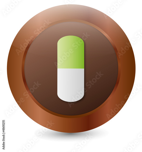 Vektor Button Kapseln Medikamente