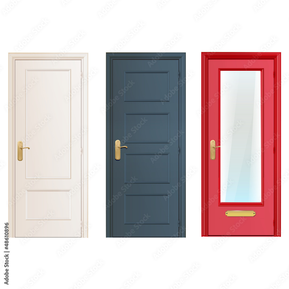 Collection doors isolated on white. Vector design. Collection doors isolated on white. Vector design.