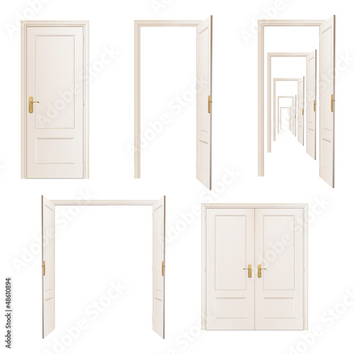Collection of doors. Vector design. 