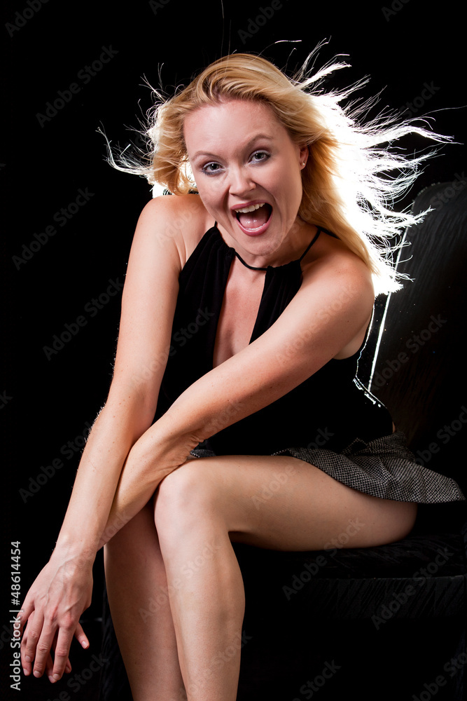 Naklejka premium Beautiful danish caucasian fashion woman