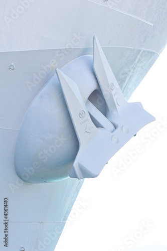 Big anchor on gray background