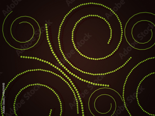 Green swirls from circles