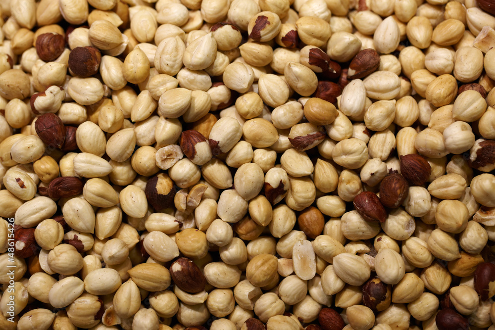 Hazelnut background. Hazelnut background.