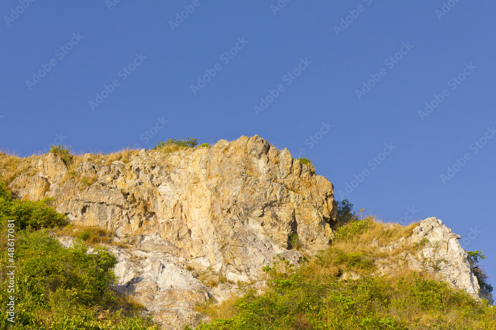 Mountain cliff in chonburi mountains.
