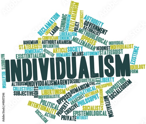 Canvas Print Word cloud for Individualism