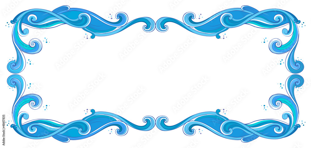 A blue unique border A blue unique border