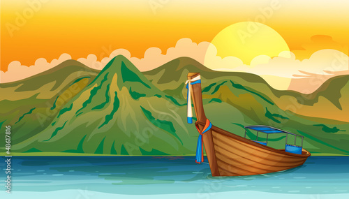 A boat floating