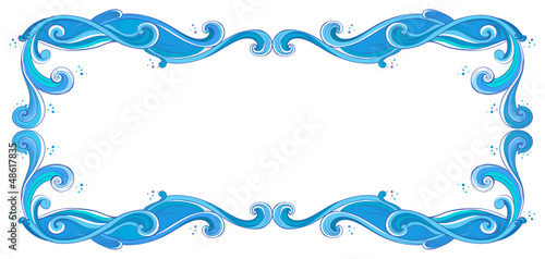 A blue unique border