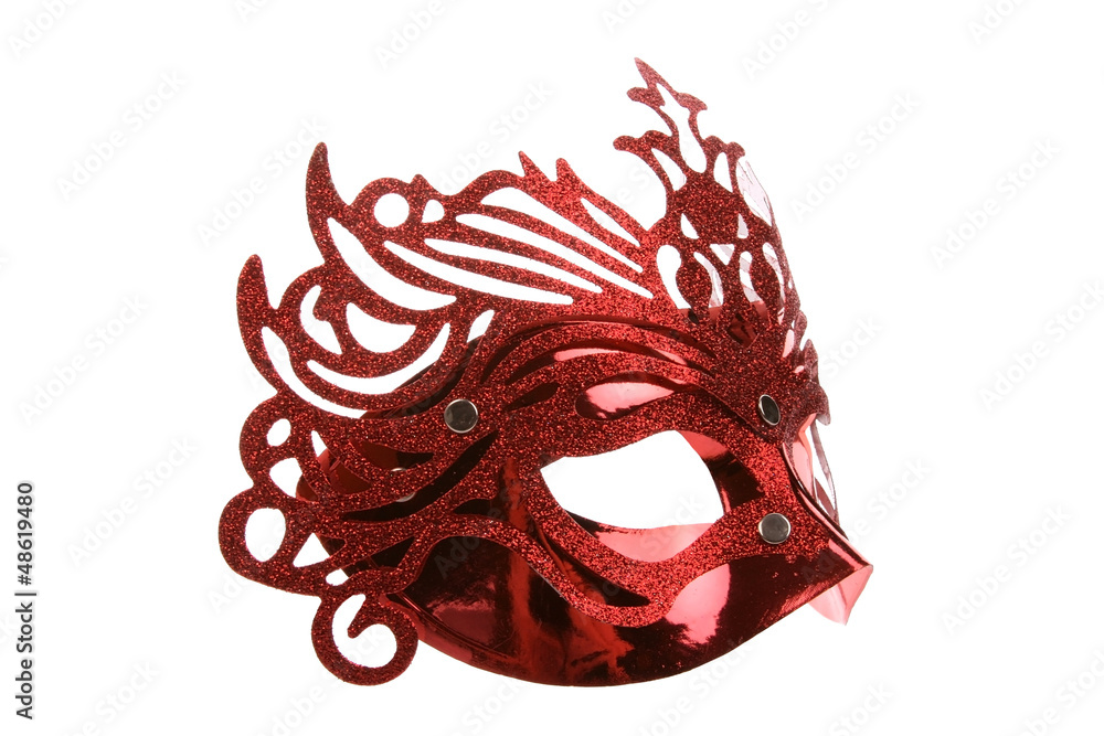 Red carnival mask - obrazy, fototapety, plakaty 