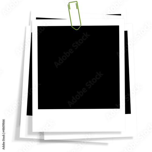 Polaroid mit Büroklammer