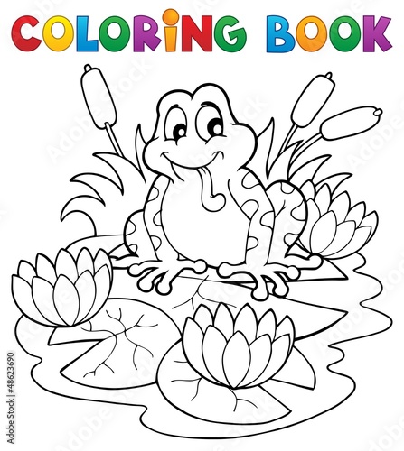 Coloring book river fauna image 2