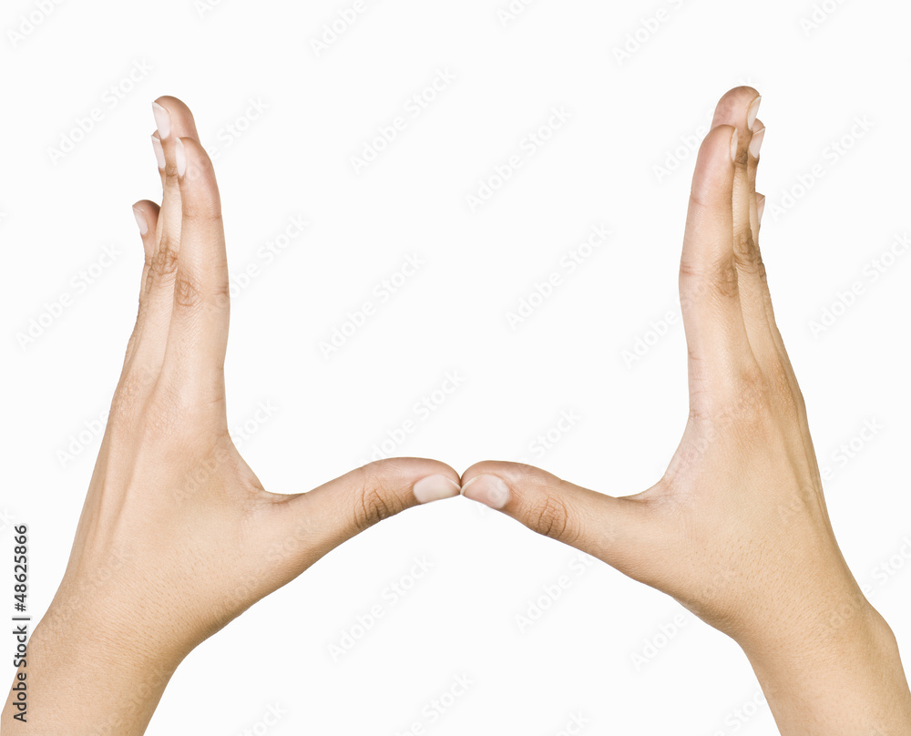 Close-up of a person's hand gesturing Close-up of a person's hand gesturing