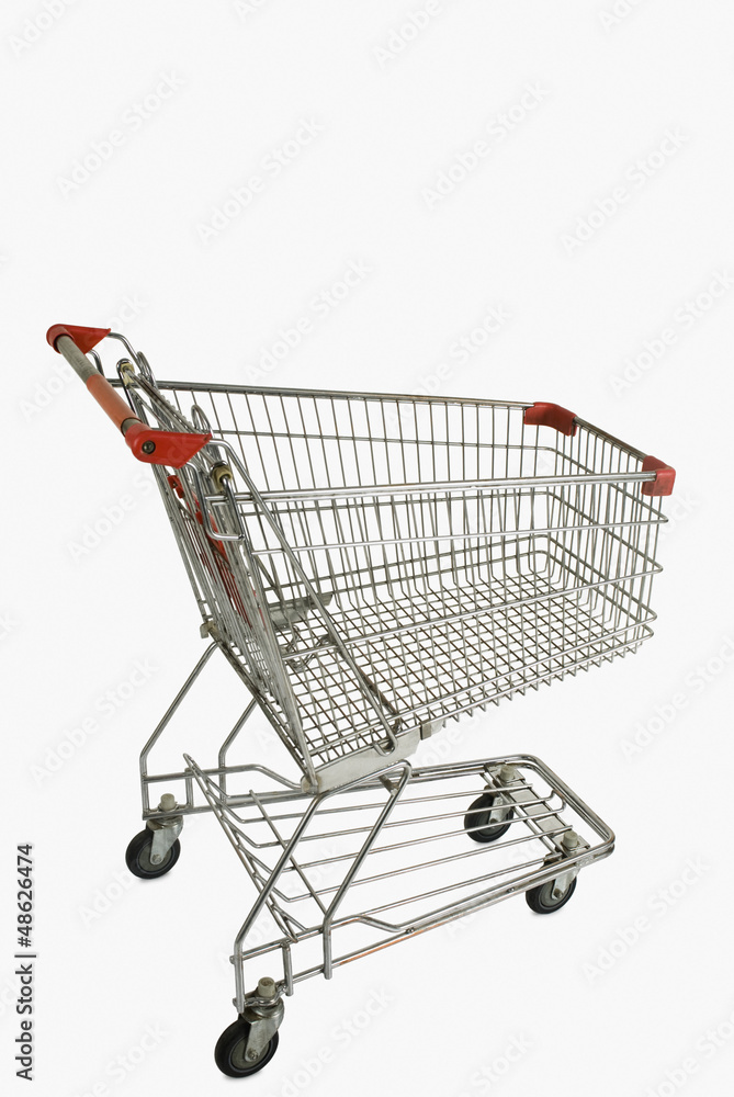 close-up of a shopping cart close-up of a shopping cart