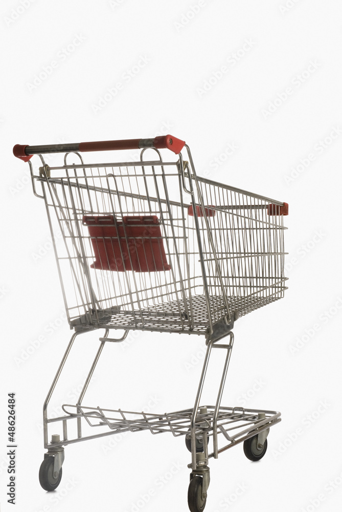 close-up of a shopping cart close-up of a shopping cart