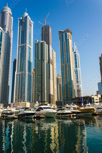  High rise buildings and streets in Dubai  UAE