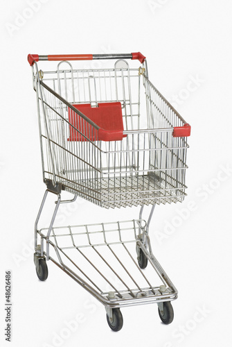 close-up of a shopping cart