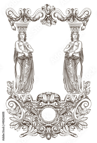 Vintage decorative frame