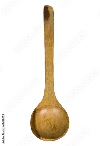 Close-up of a wooden serving spoon