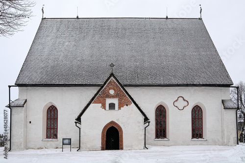 Porvoo Cathedral in winter, Finland photo