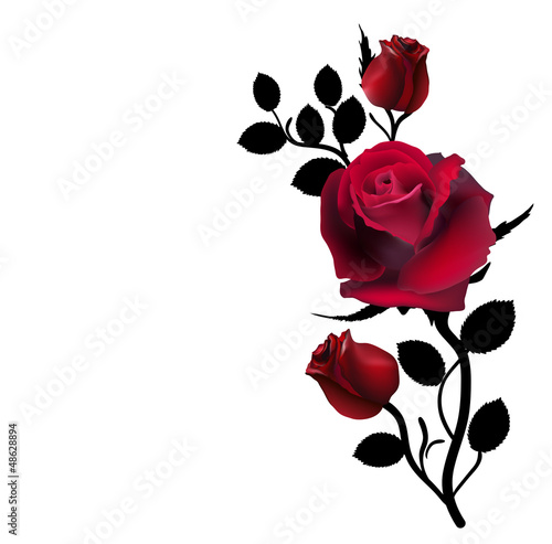 Card flower rose