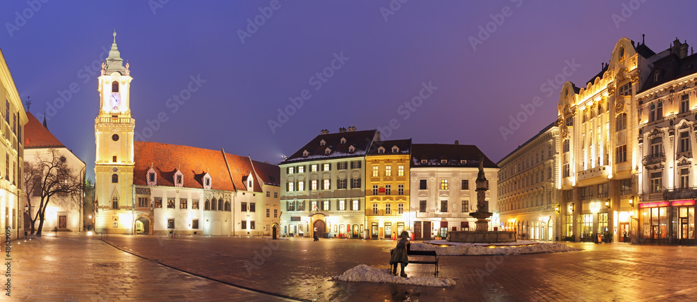 Bratislava Main Square at night - Slovakia Bratislava Main Square at night - Slovakia