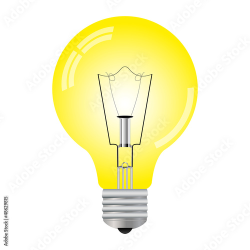 Burning bulb. vector