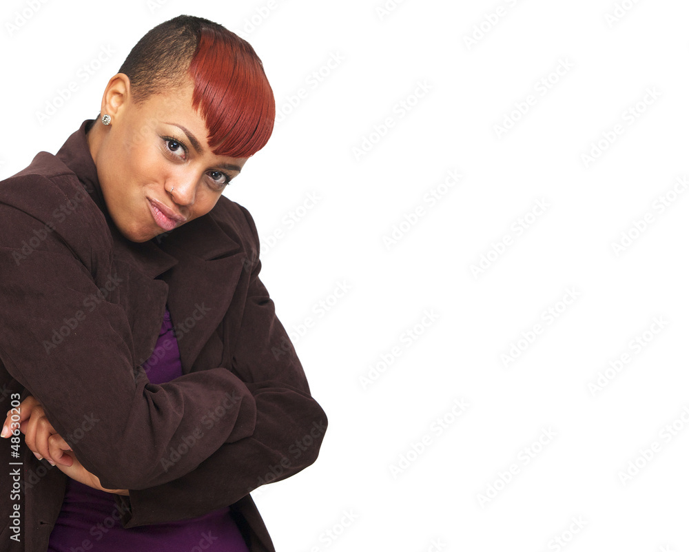 Portrait of an African American Woman with Arms Crossed Portrait of an African American Woman with Arms Crossed