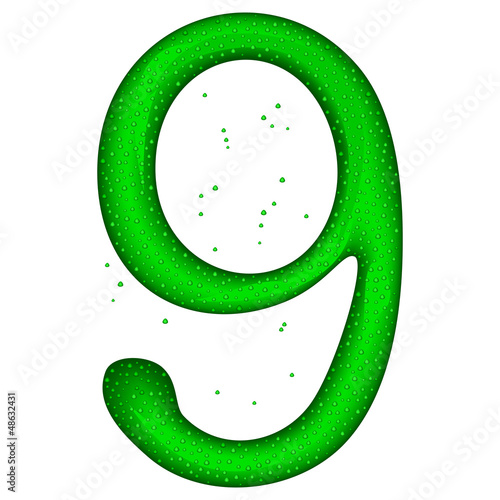 Glass number nine with drops