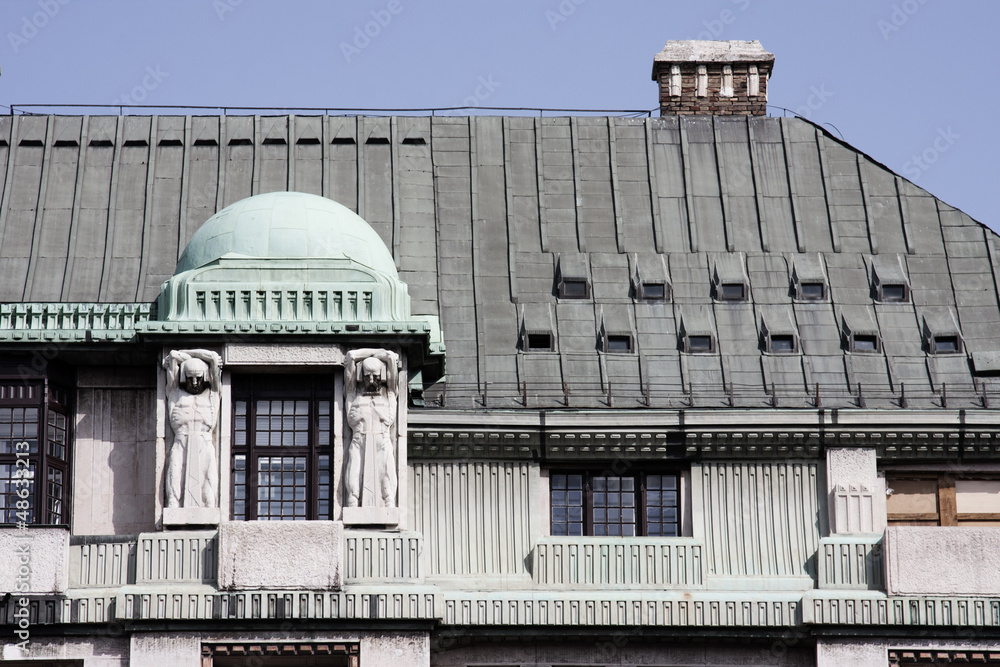 Fototapeta premium Budapest - palazzo liberty - decorazioni