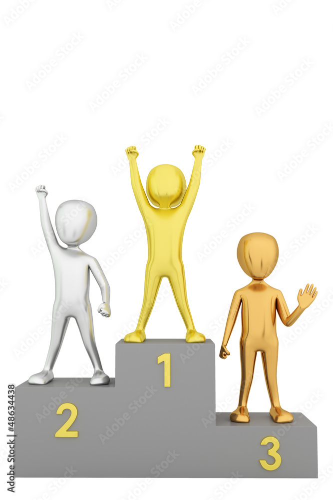 Podium for the winners. 3d image. Podium for the winners. 3d image.
